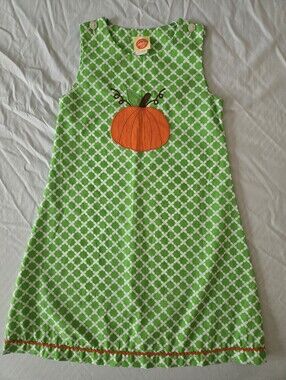Southern Sunshine Kids Pumpkin Green Dress Size 6